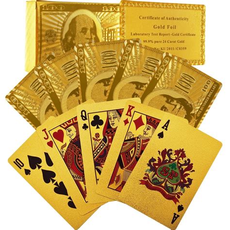gold foil poker set